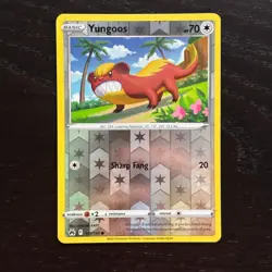 Yungoos 117/159 Pokemon Crown Zenith Sword & Shield Reverse Holo Common NM - Image 1