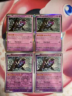 4x Munkidori 044/131 x4 - Prismatic Evolutions - Pokemon TCG - Playset (2 RH) NM - Image 1