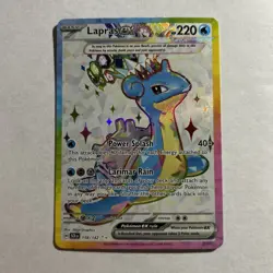 Lapras ex 158/142 Sv07: Stellar Crown Full Art Pokemon Card NM Rainbow Border - Image 1