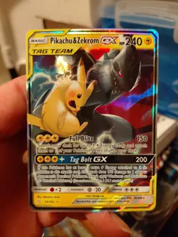 Pikachu & Zekrom GX 33/181 Team Up Pokemon Card Ultra Rare Holo Near Mint - Image 1