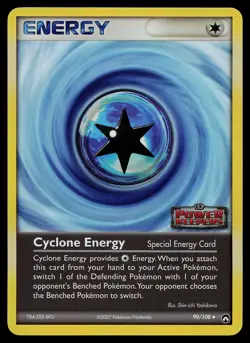 Pokemon Card - Cyclone Energy Power Keepers 90/108 Reverse Holo Stamped - Image 1
