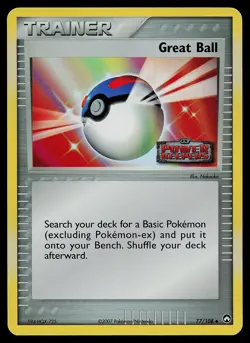 Pokemon Card - Great Ball Power Keepers 77/108 Reverse Holo Stamped - Image 1