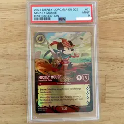 Disney Lorcana Mickey Mouse D23 Collection PSA 9 Promo Card 2024 - Image 1