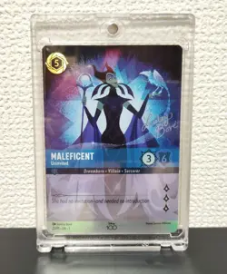 Disney Lorcana 100 Maleficent Foil Promo Card - Signed, Mint Condition - Image 1