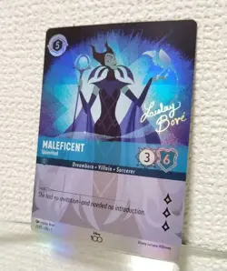 Disney Lorcana 100 Maleficent Foil Promo Card - Signed, Mint Condition - Image 4