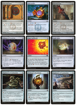 MTG - 9 x Different Izzet (Blue / Red) Artifacts - Commander / Modern - M/NM - Image 1