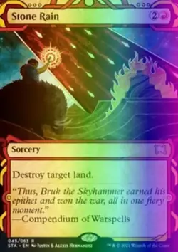 MTG Magic the Gathering Stone Rain (45/252) Strixhaven Mystical Archive LP FOIL - Image 1