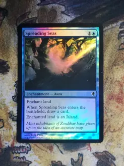 MTG Magic the Gathering Spreading Seas (70/249) Zendikar LP FOIL - Image 1