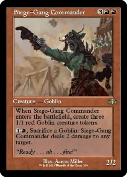 x1 Siege-Gang Commander - Foil - Retro Frame R MTG Dominaria Remastered M/NM, En - Image 1