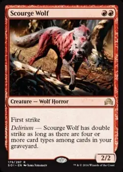 x1 Scourge Wolf - Foil R MTG Shadows over Innistrad M/NM, English - Image 1