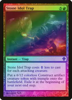 Stone Idol Trap FOIL Worldwake Red Rare MAGIC MTG CARD - Image 1
