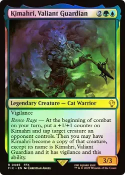 MAGIC FINAL FANTASY KIMAHRI, VALIANT GUARDIAN (SURGE FOIL) R 85 FIC MTG FCA TCG - Image 1
