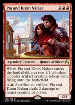 Pia and Kiran Nalaar - Foil ~ Lightly Played Magic Origins MTG Magic - Image 1