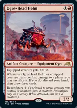Ogre-Head Helm x1 1x FOIL Kamigawa: Neon Dynasty NM MTG - Image 1