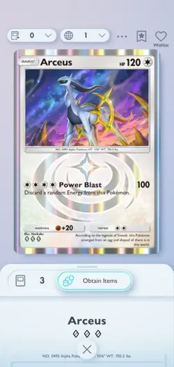 Arceus 3 Diamond Rare Card Pokemon Pocket Tcg Digital Trade NOT A PHYSICAL CARD - Image 1