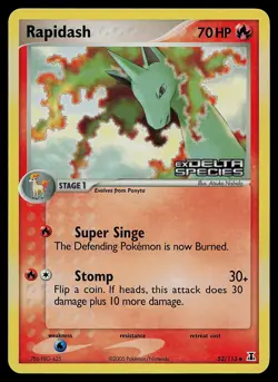 Pokemon Card - Rapidash Delta Species 52/113 Reverse Holo Stamped - Image 1