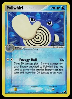 Pokemon Card - Poliwhirl Unseen Forces 68/115 Reverse Holo Stamped - Image 1