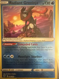 Pokemon TCG Radiant Greninja Holo Card 046/189 Swsh10: Astral Radiance - Image 1