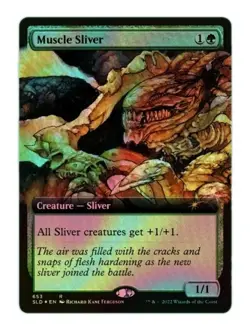 MTG | Muscle Sliver #653 | EXTENDED ART | SECRET LAIR | NM | EN | FOIL - Image 1