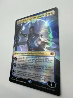 MTG TCG Teferi, Who Slows the Sunset (Borderless) Innistrad: Midnight Hunt Foil - Image 2