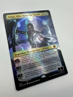 MTG TCG Teferi, Who Slows the Sunset (Borderless) Innistrad: Midnight Hunt Foil - Image 3