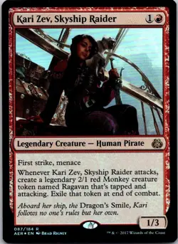 Magic the Gathering Kari Zev, Skyship Raider Foil Aether Revolt MTG - Image 1