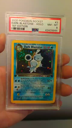 Pokemon Team Rocket 💦 3/82 Dark Blastoise 1. Edition Holo PSA 8 Dunkles Turtok - Image 2