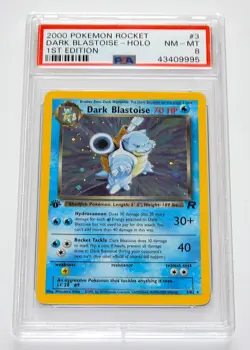 Pokemon Team Rocket 💦 3/82 Dark Blastoise 1. Edition Holo PSA 8 Dunkles Turtok - Image 5