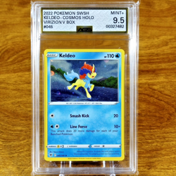 Pokemon SWSH Astral Radiance Keldeo 045/189 AGS Mint+ 9.5 Cosmos Holo Rare 2022 - Image 1