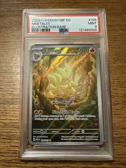 2023 Pokemon OBF EN Ninetales Illustration Rare PSA 9 Mint #199 - Image 1