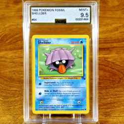 Pokemon Fossil Unlimited Series Shellder 54/62 AGS Mint+ 9.5 Common 1999 - Image 1