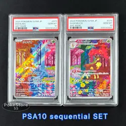 PSA 10 Sequential Deerling Sawsbuck Set 073 074 SV5M Cyber Judge JP Pokemon GEM - Image 1