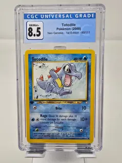 Pokemon 2000 Unlimited Neo Genesis Totodile 80/111 CGC 8.5 - Image 1