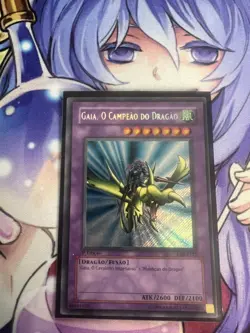 GAIA THE DRAGON CHAMPION PORTUGUESE SECRET LOB-125 LDB-P125 LIGHT PLAY YUGIOH - Image 1