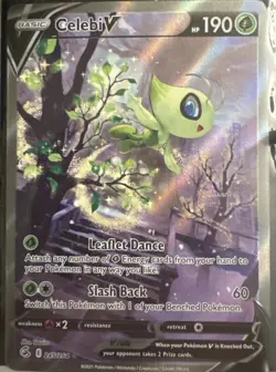 Pokemon TCG Celebi v Fusion Strike Alternate Full Art Ultra Rare Card 245/264 - Image 1