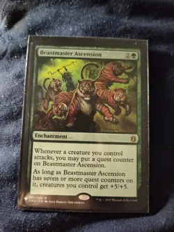 1X Beastmaster Ascension - Zendikar NM Green Rare MTG - Image 1