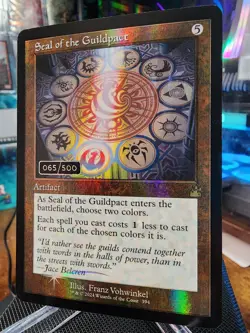 Seal of the Guildpact Serialized #65/500 - Retro Foil - MTG Ravnica Remastered - Image 3
