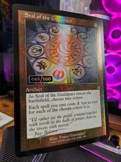 Seal of the Guildpact Serialized #65/500 - Retro Foil - MTG Ravnica Remastered - Image 4