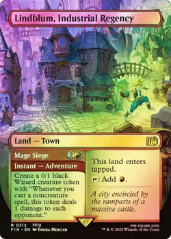 MTG FINAL FANTASY LINDBLUM, INDUSTRIAL REGENCY (BORDERLESS) (FOIL) R 312 FIN TCG - Image 1