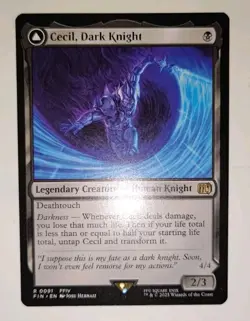 Cecil, Dark Knight: MTG, Final Fantasy Regular, Pack Fresh! - Image 2