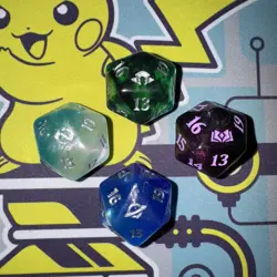 OVERSIZED D20 SPINDOWN Die Lot of 4 Magic the Gathering MTG Dice Lot X4 Mint - Image 1