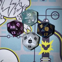 OVERSIZED D20 SPINDOWN Die Lot of 4 Magic the Gathering MTG Dice Lot X4 Mint - Image 1