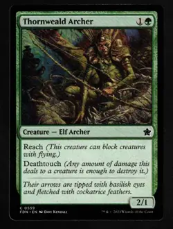 4x Thornweald Archer-Magic the Gathering-MTG-Foundations-Near Mint-4x - Image 1