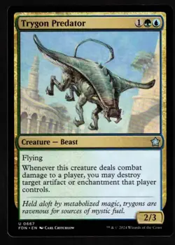 4x Trygon Predator-Magic the Gathering-MTG-Foundations-Near Mint-4x - Image 1