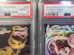 PSA 10 SEQ SET MEW VMAX 118/100 HR 280/184 UR 040/100 RRR Pokemon FUSION ARTS - Image 4