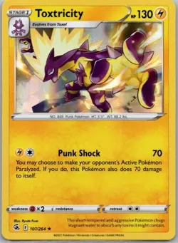 Toxtricity 107/264 - Pokemon TCG - Fusion Strike Holo Rare - Image 1