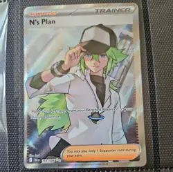 Carte Pokemon Plan de N Dresseur FA 163/086 Foudre Noire BLK EV10.5 - Image 1