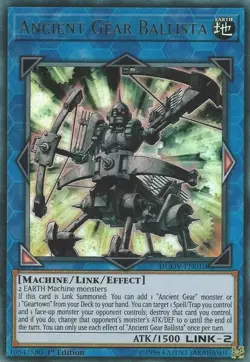 YUGIOH Ancient Gear Ballista DUOV-EN010 1st edition Ultra Rare NM - Image 1