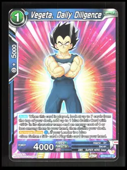Dragon Ball Super - Vegeta, Daily Diligence - BT19-057 C Battle Card CB-1-4-A-9 - Image 1