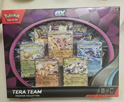 Tera Team Premium Collect Pokemon Card Set 5 Foils, 9 TCG Booster Packs Sealed - Image 1
